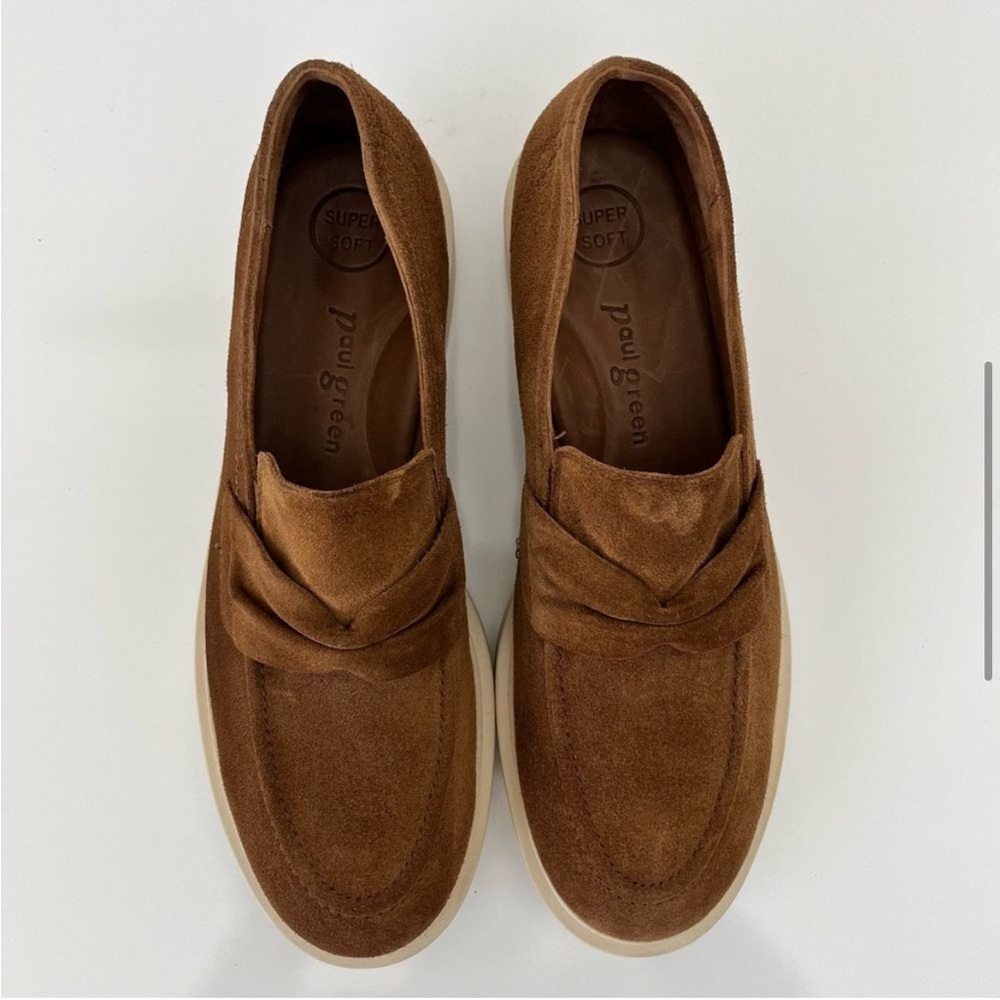 PAUL GREEN women Sadie Penny Loafer in Brown
Leather UK 5.5 US 8 NEW